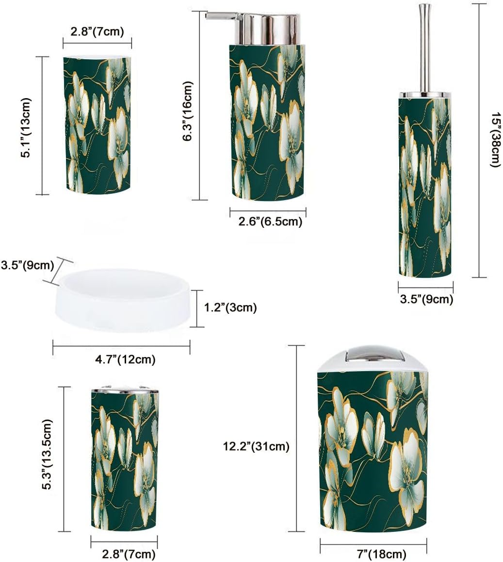 Boho Luxury Bathroom Accessory Set 6 Piece 1