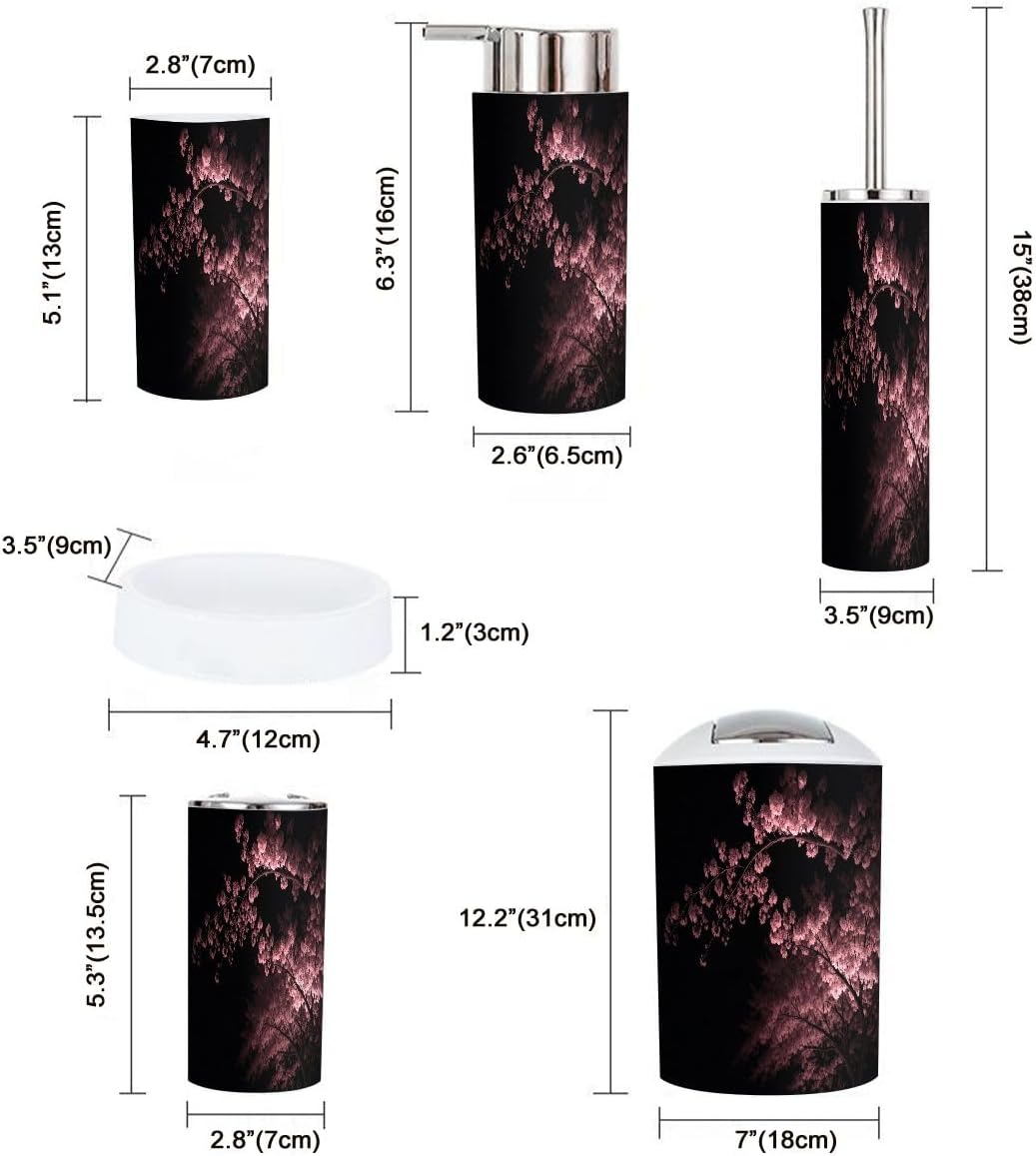 TRANQDEHOM Bathroom Accessory Set 6 Piece Boho Style