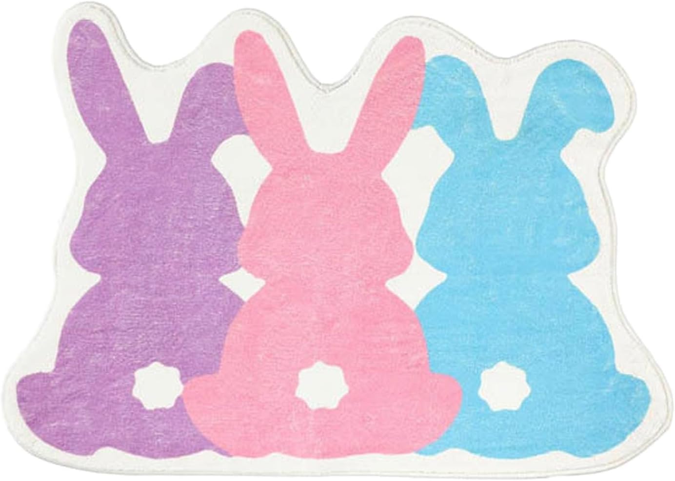 YIWULA Easter Bunny Rug Non Slip Washable Bath Mat