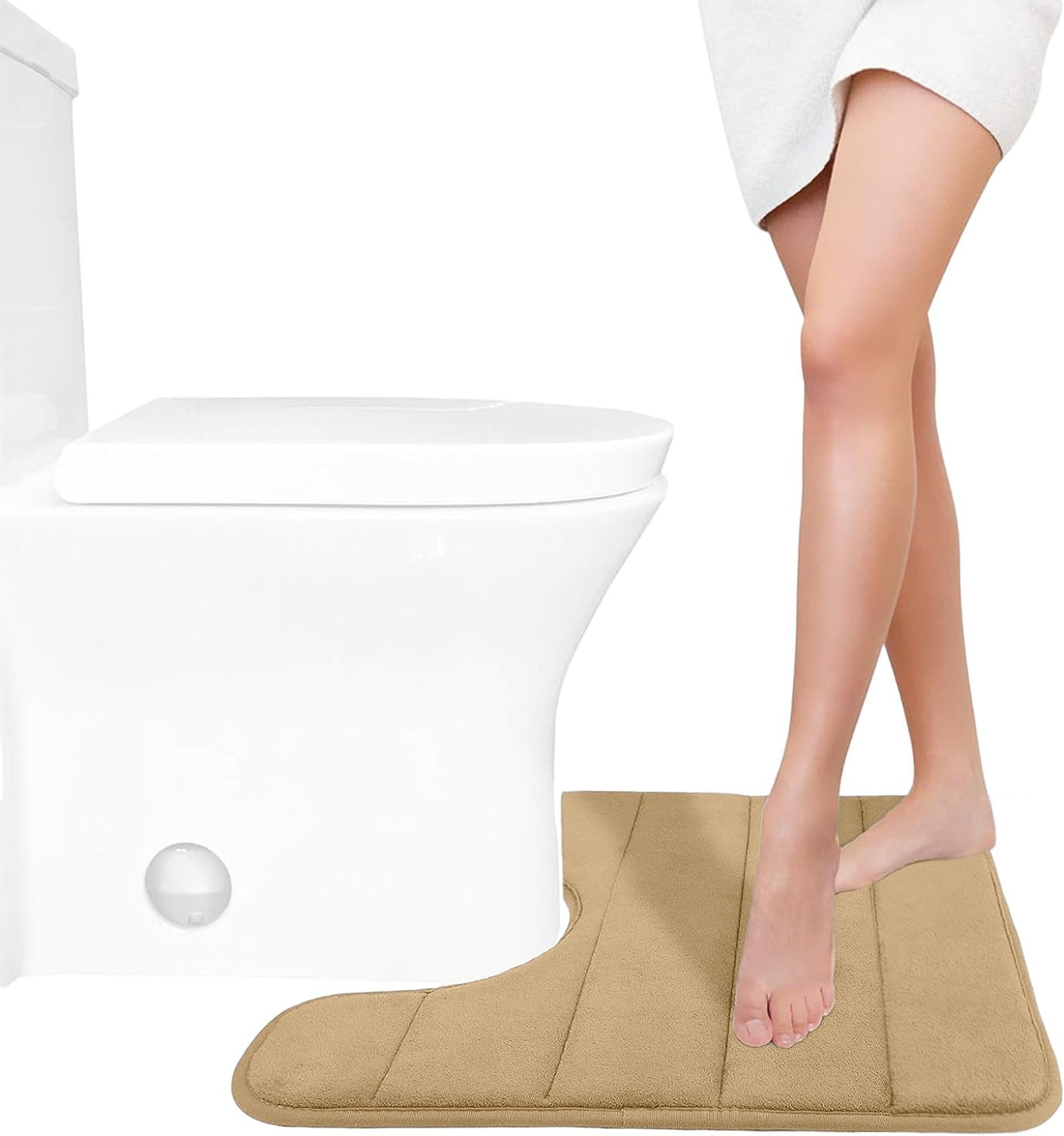 2024 Memory Foam Bath Mat U Shape Non-Slip 1