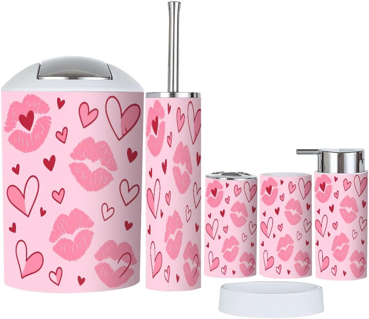 Boho Cute Girl Bathroom Accessory Set 6 Piece