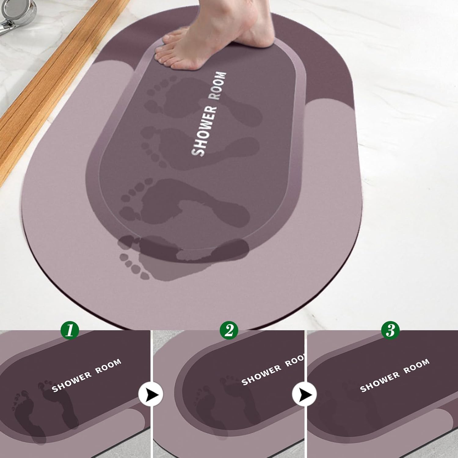 Modernized Magic Bath Mat - Non Slip Super Absorbent Quick Dry