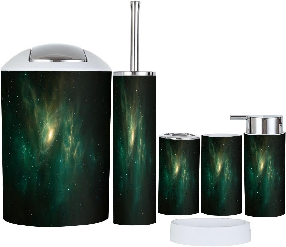 Boho Style Bathroom Accessory Set 6 Piece 1
