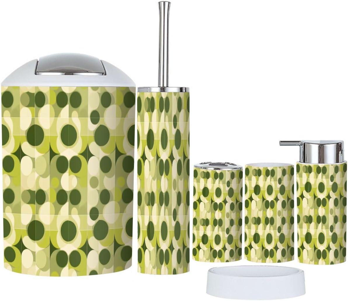 Boho Retro 6-Piece Bathroom Accessory Set