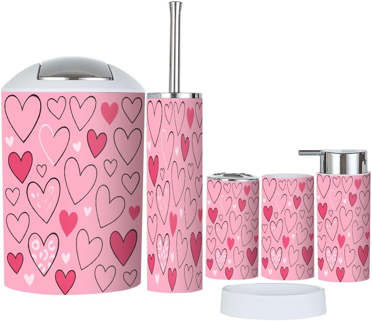 Boho Pattern Bathroom Accessory Set 6 Piece