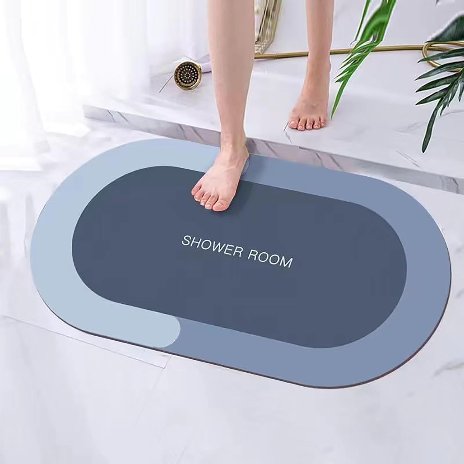Diatomaceous Earth Bath Rug with Non-Slip Backing