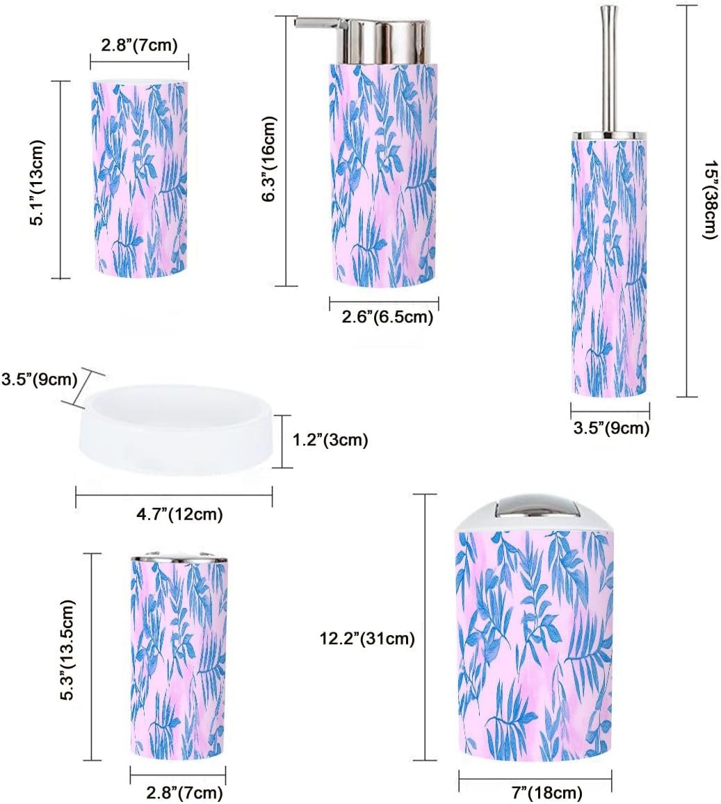 Boho Retro Bathroom Accessory Set 6 Piece 1