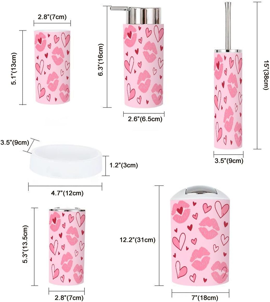 Boho Cute Girl Bathroom Accessory Set 6 Piece