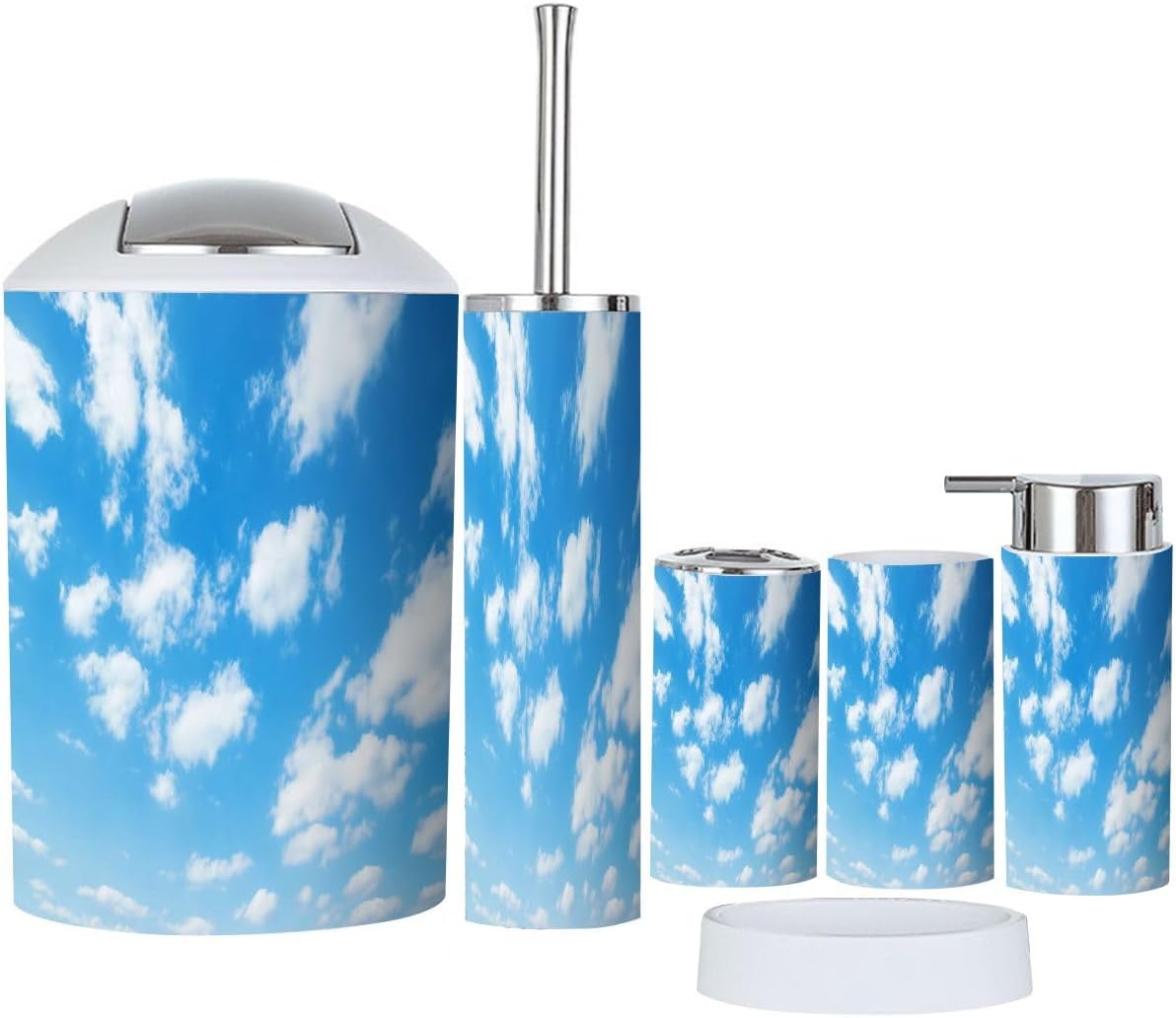 Boho Landscape Bathroom Accessory Set 6 Piece