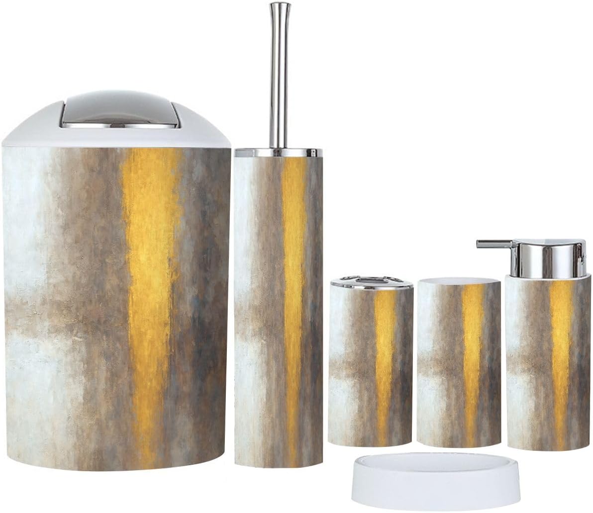 Boho Modern Bathroom Accessory Set 6 Piece
