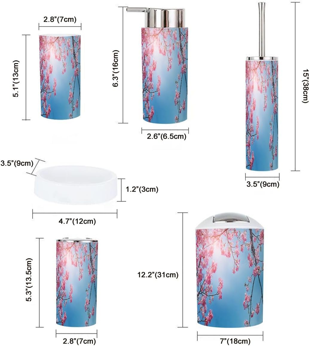 TRANQDEHOM 6-Piece Bathroom Accessory Set
