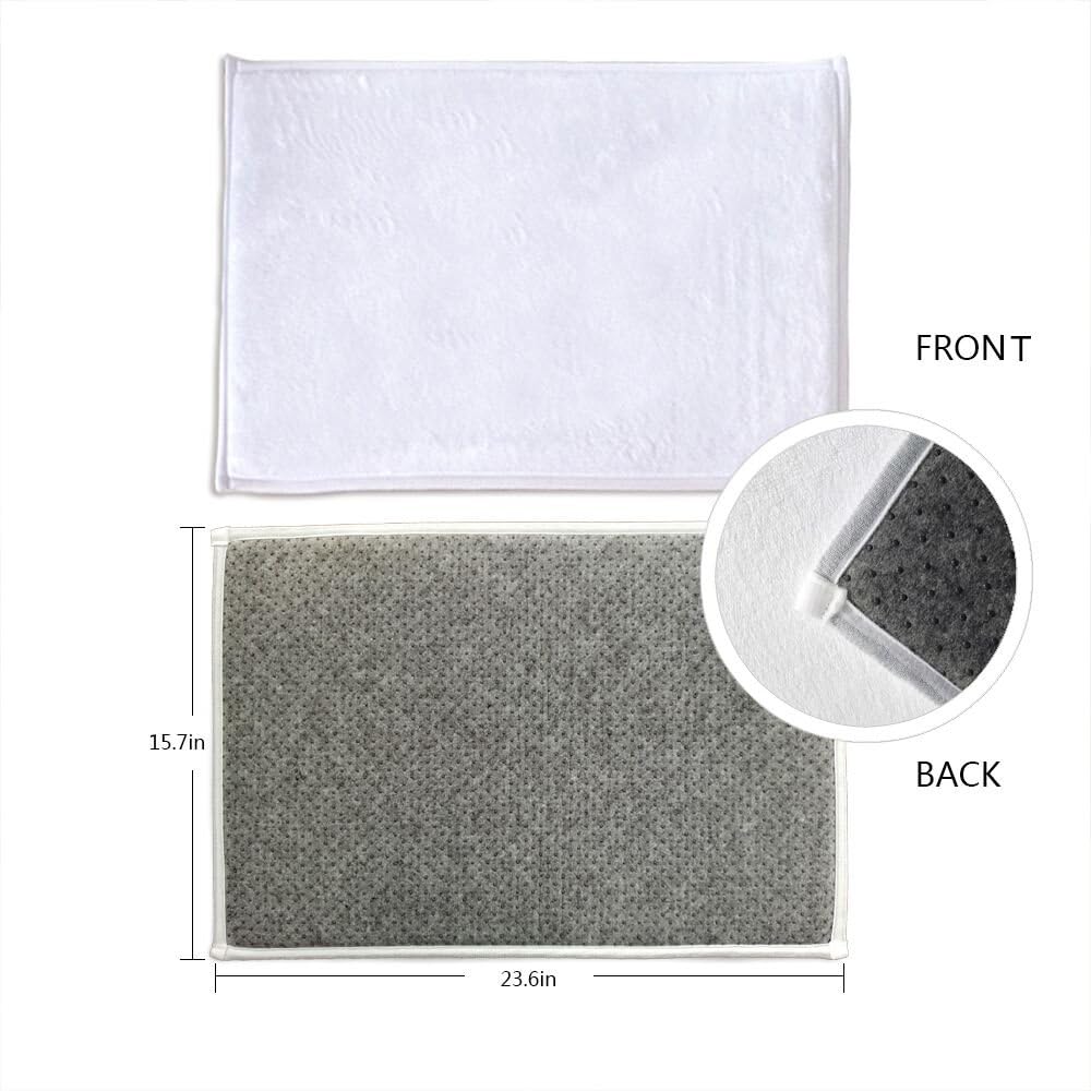 Pink Floral Bath Rug Rustic Grey Daisy Design