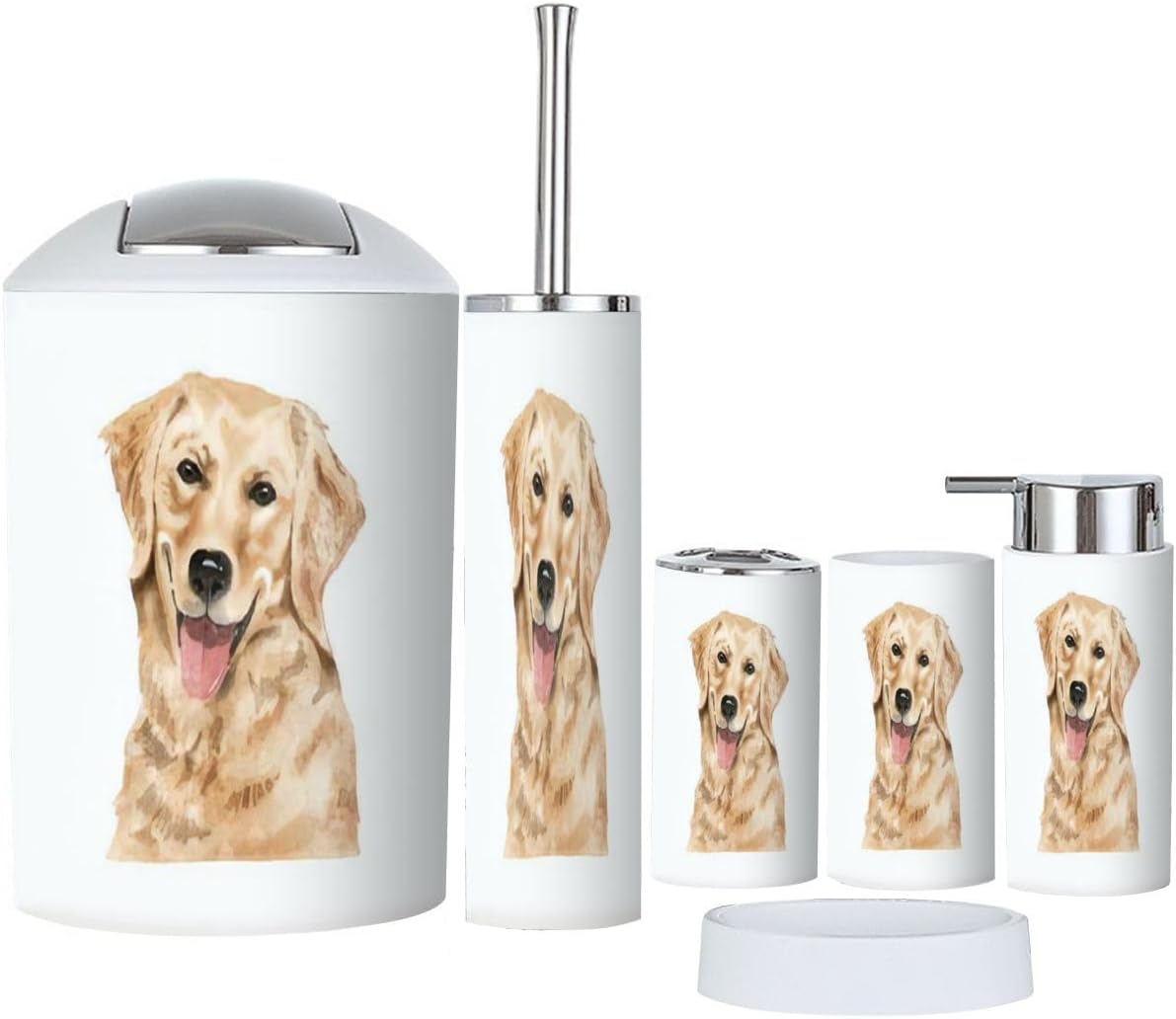 Adorable Animal Bathroom Accessory Set 6 Piece 1