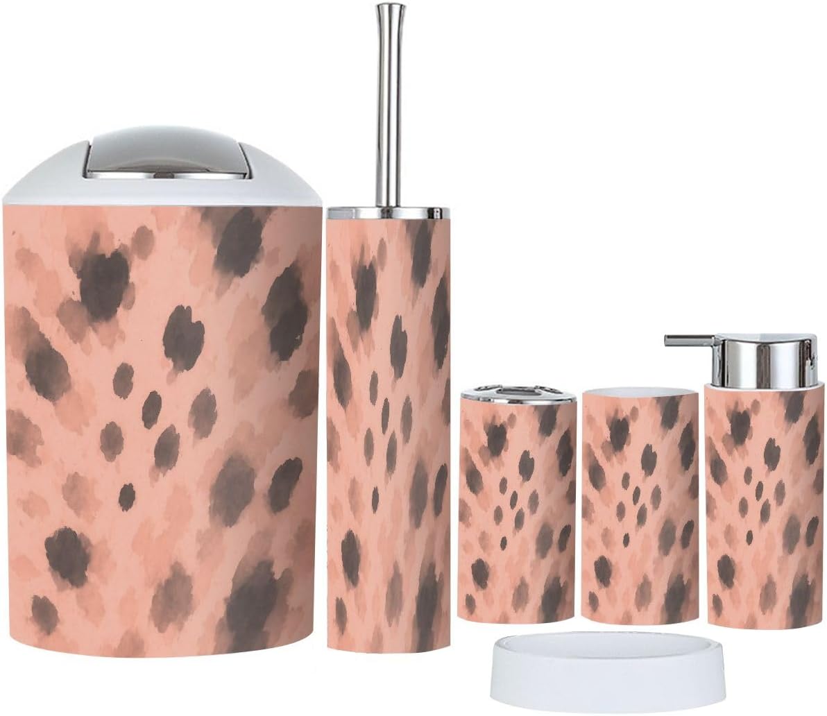 Boho Bathroom Accessory Set with 6 Pieces
