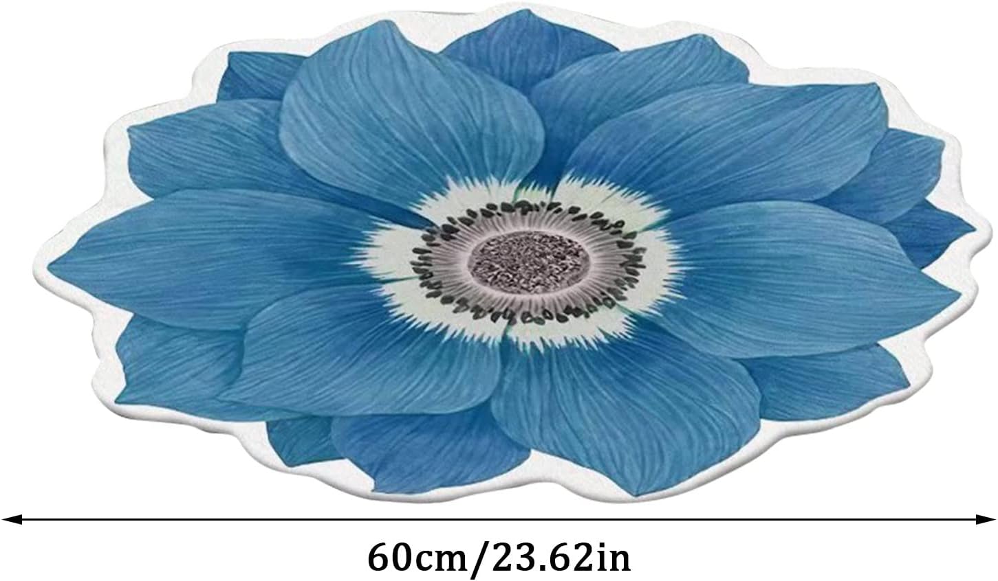 Scceatti Non-Slip Bathroom Rug with 3D Flower Design