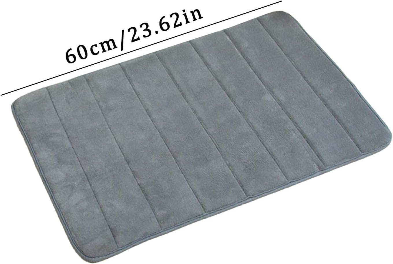 Memory Foam Bath Mat with Velvet Feel Grey