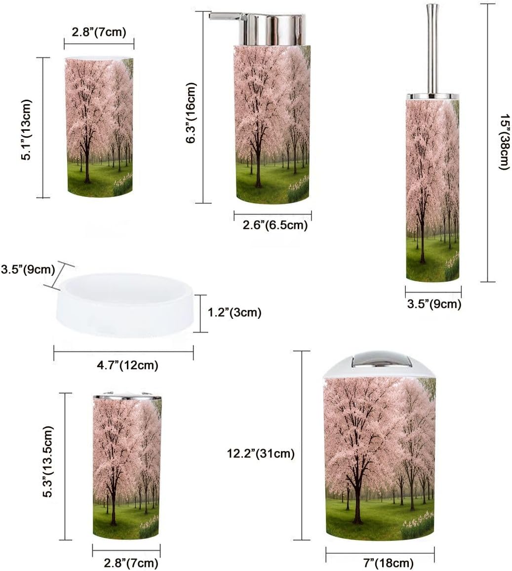 TRANQDEHOM 6-Piece Bathroom Accessory Set 1