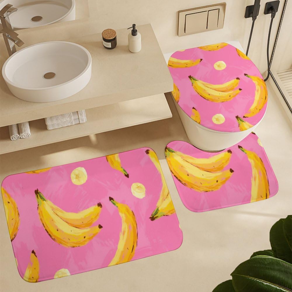 Kuizee 4 Piece Shower Curtain Set with Rugs 1