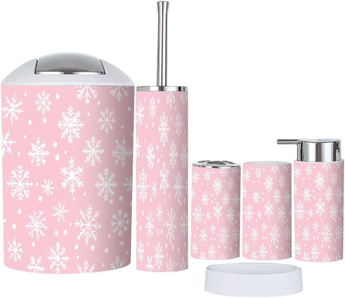Boho Winter Bathroom Accessory Set 6 Piece