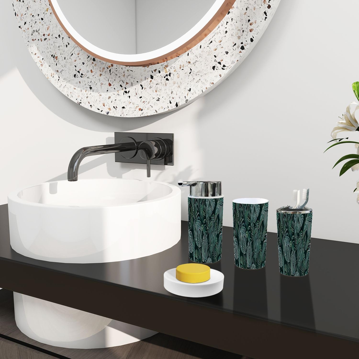 Boho Luxury Bathroom Accessory Set 6 Piece