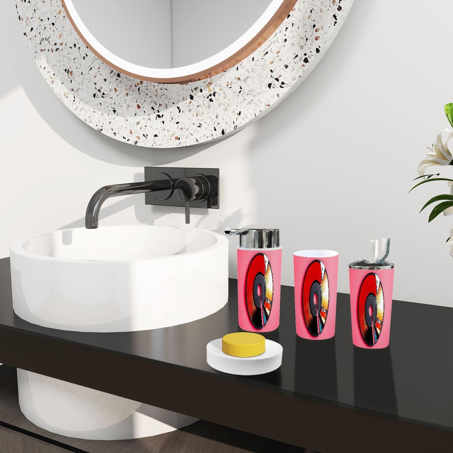 Boho 6 Piece Bathroom Accessory Set 1