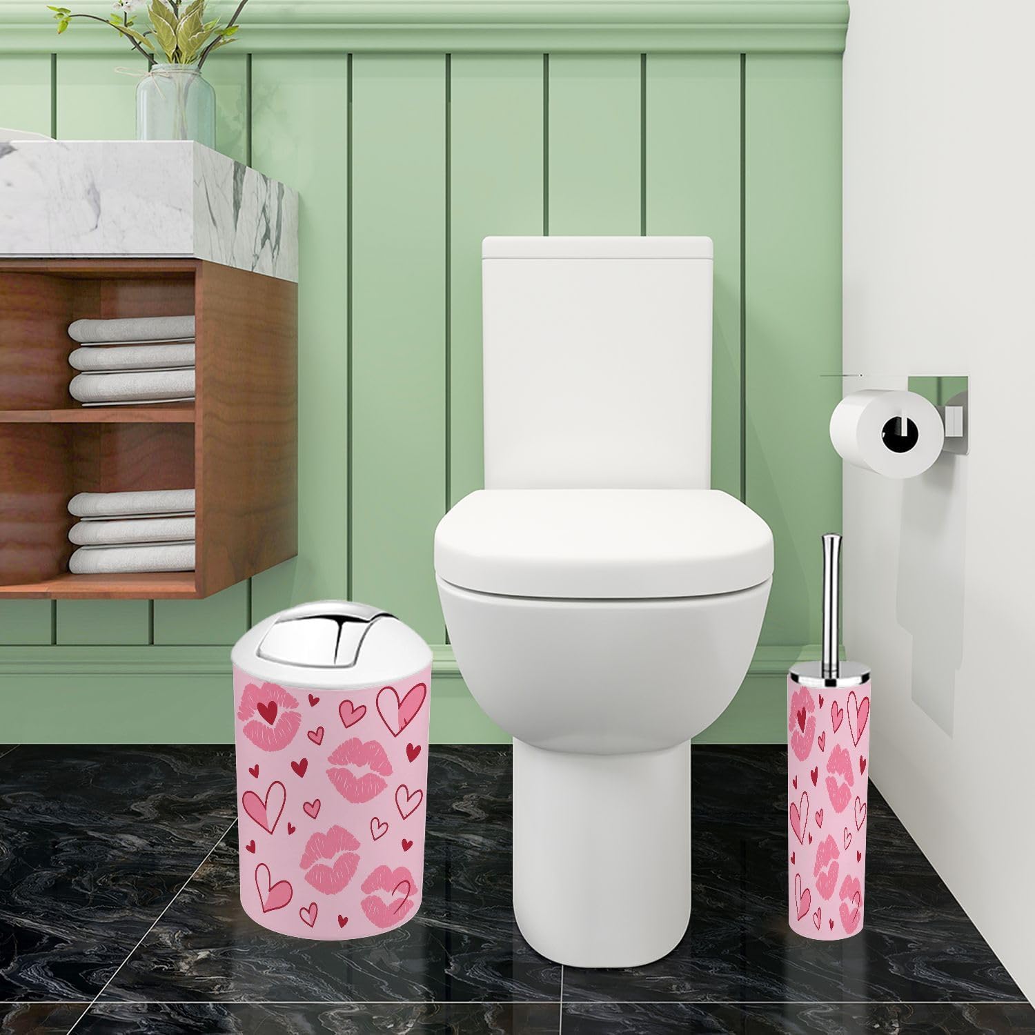 Boho Cute Girl Bathroom Accessory Set 6 Piece