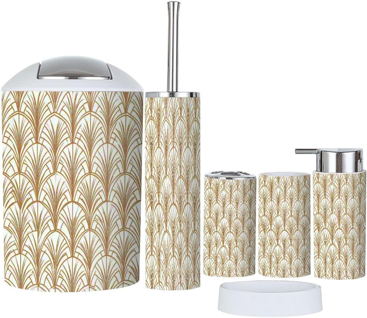 Boho Abstract Art Bathroom Accessories Set 6 Piece