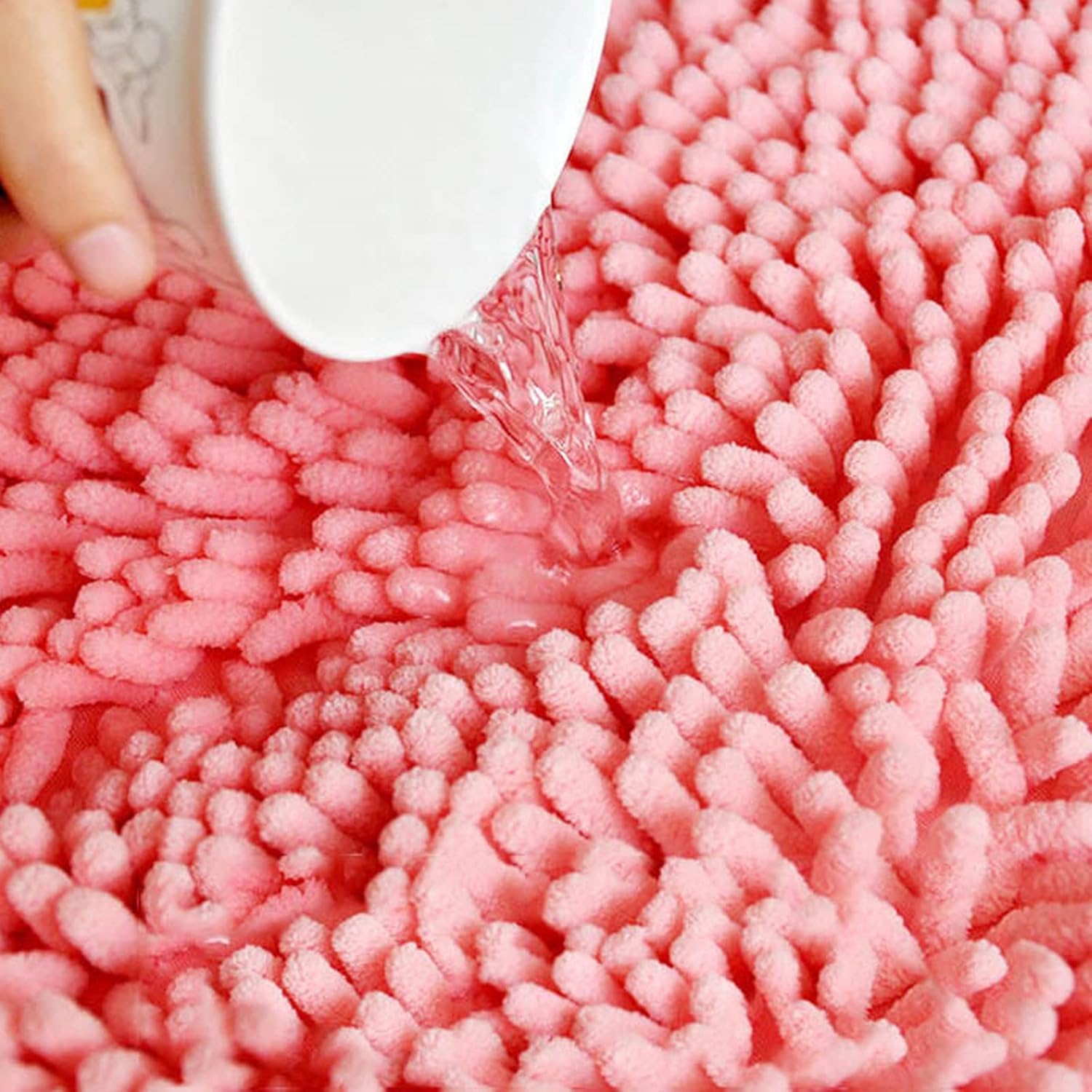 Extra Soft Chenille Bath Mat 24 x 16 Inch Non-Slip