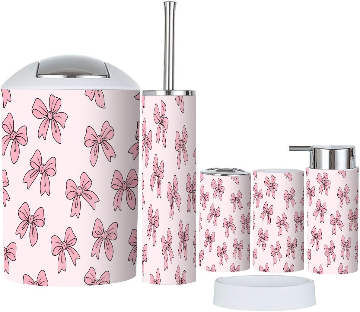 Boho Bathroom Accessory Set 6 Piece