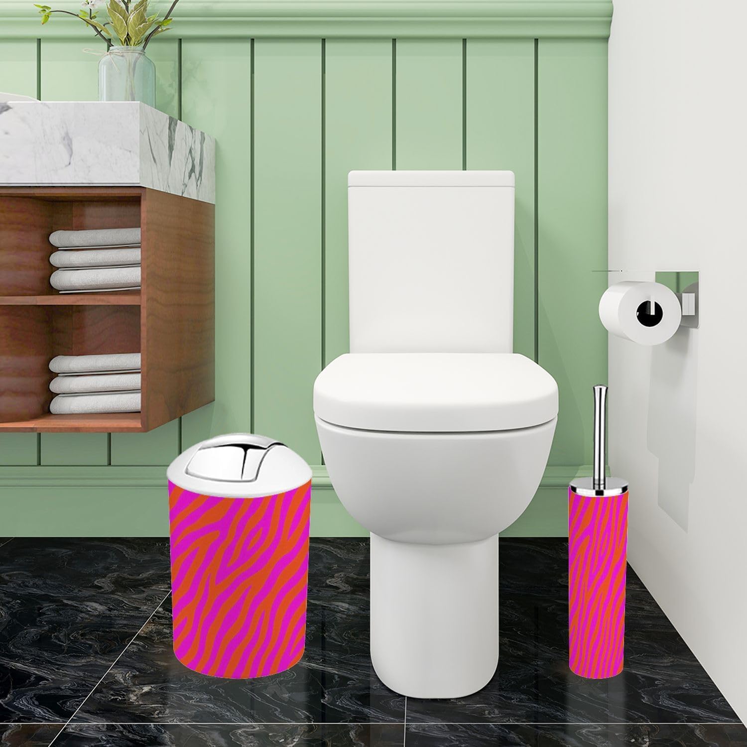 Boho Bohemian Bathroom Accessory Set 6 Piece
