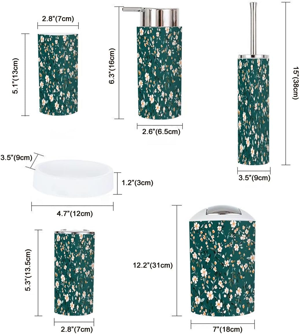 Boho Bathroom Accessories Set 6 Piece