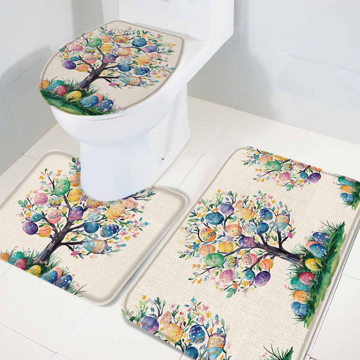 Wotrend Easter 3 Piece Bath Rug Set