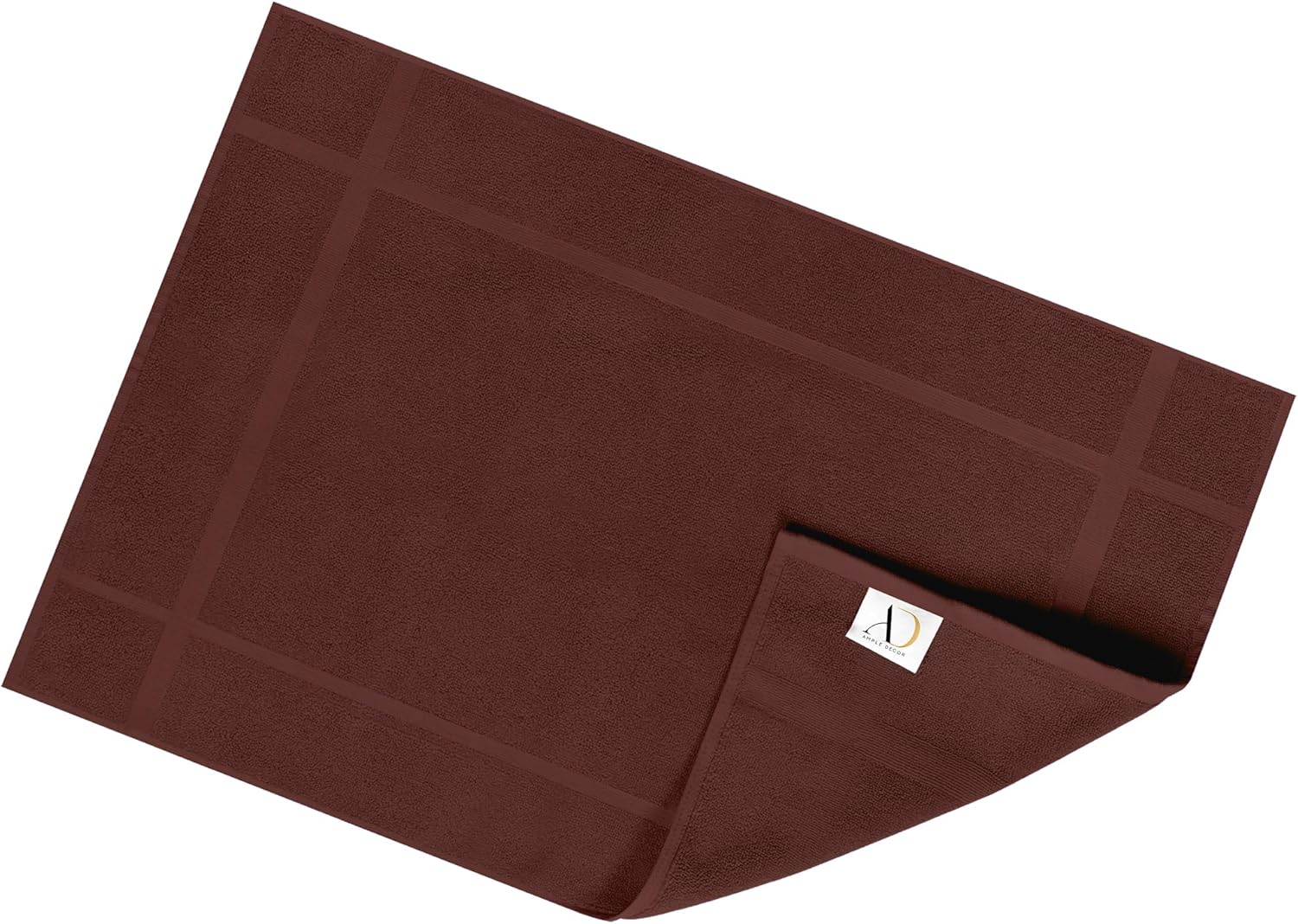 Ample Decor Cotton Bath Mats 2 Pack - Brown