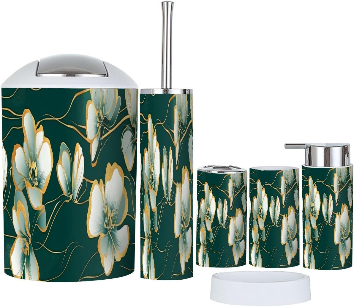 Boho Luxury Bathroom Accessory Set 6 Piece 1