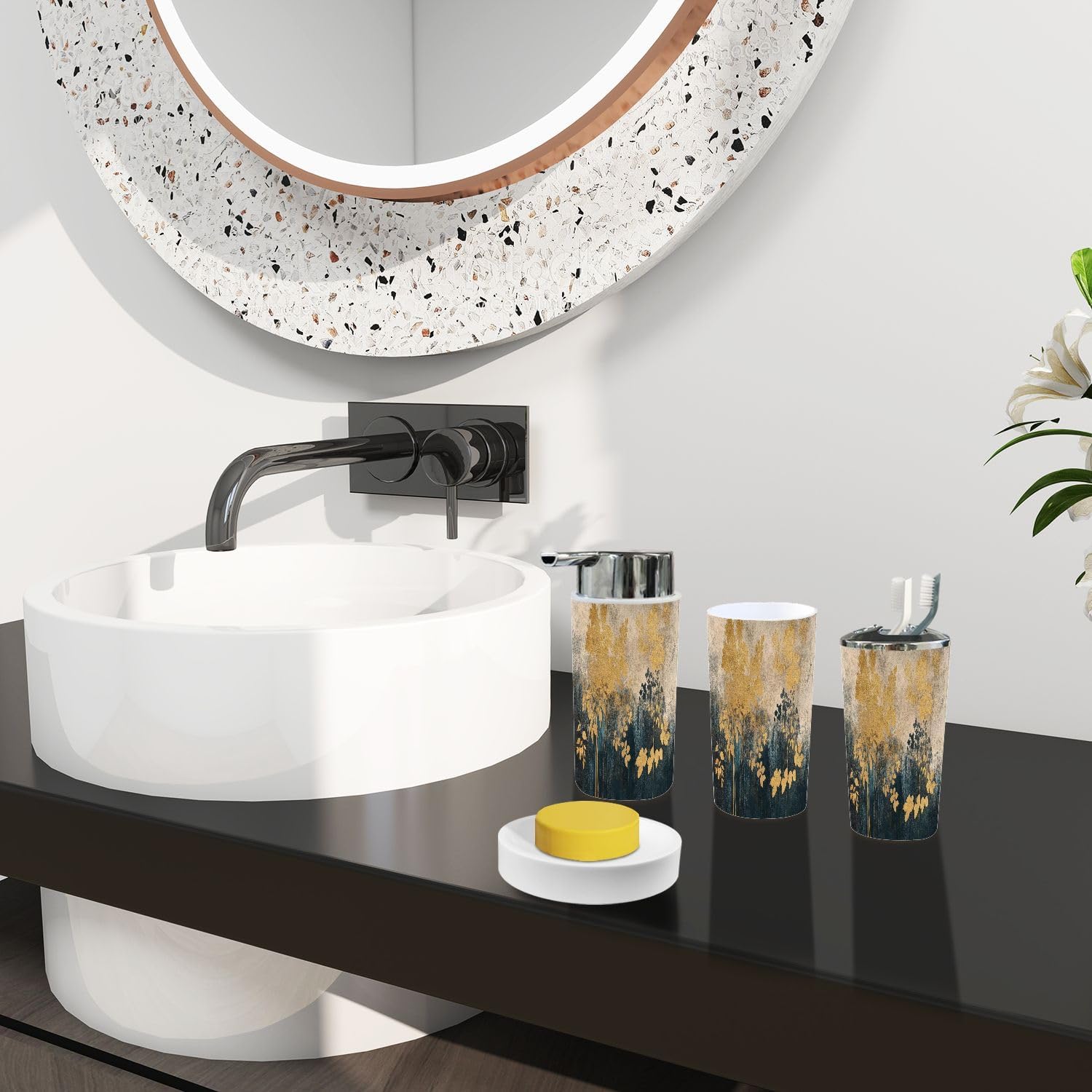 Boho Forest Bath Accessories Set 6 Piece