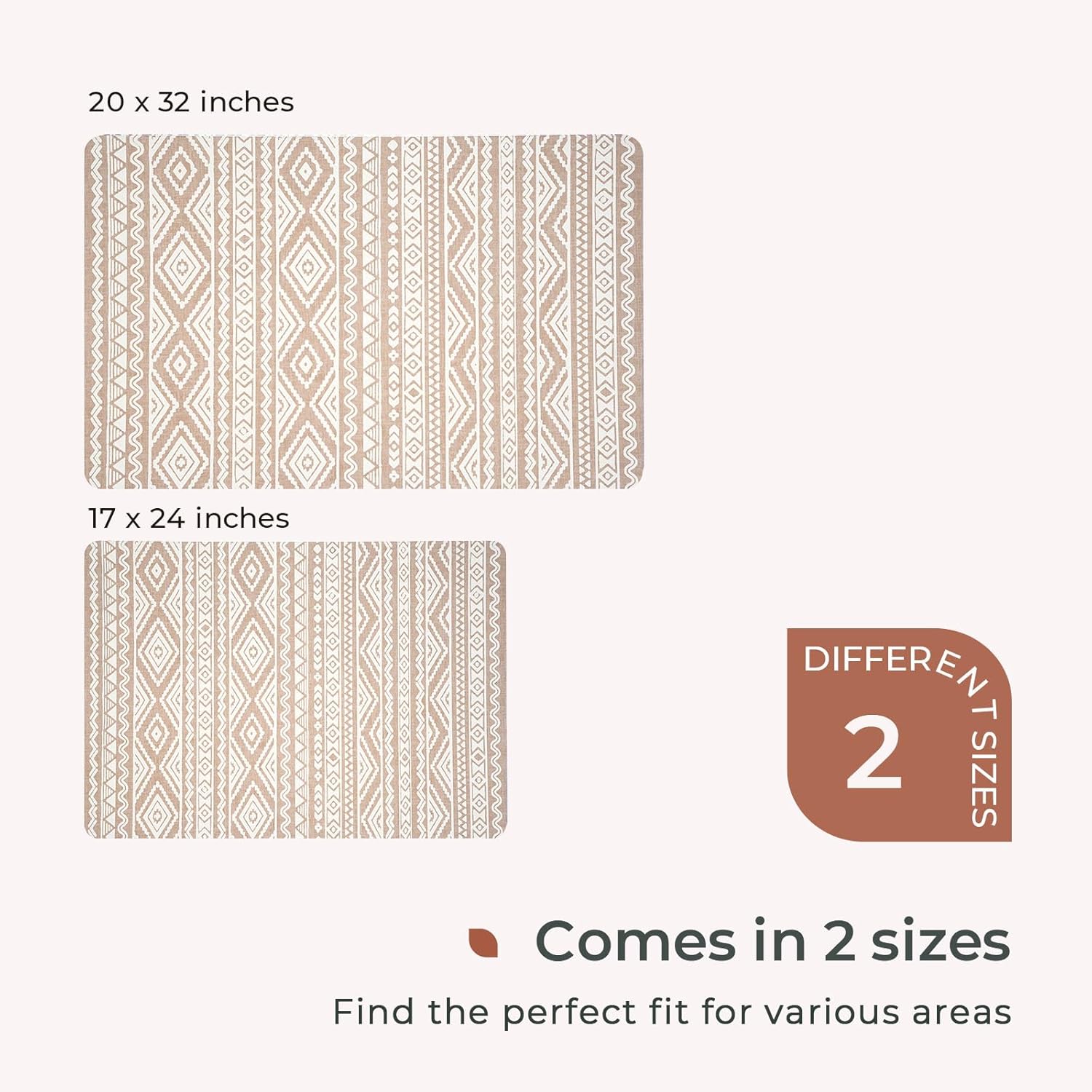 FRESHMINT Boho Bath Mat Non-Slip Quick Dry
