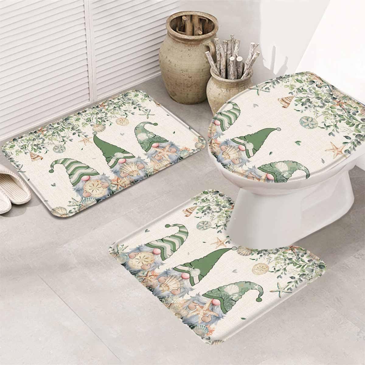 Wotrend Summer 3 Piece Bath Rug Set