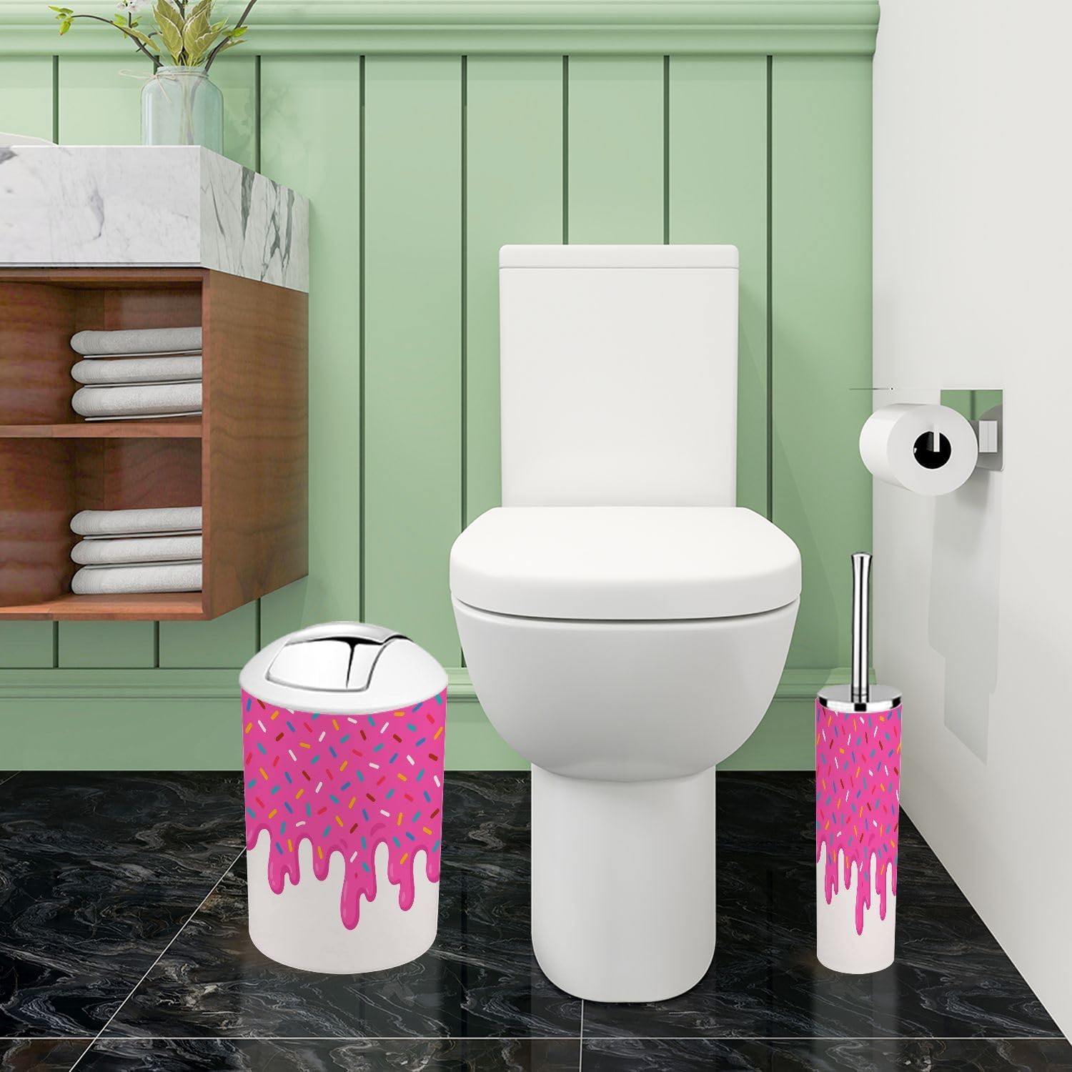 Boho Cream Bathroom Accessory Set 6 Piece