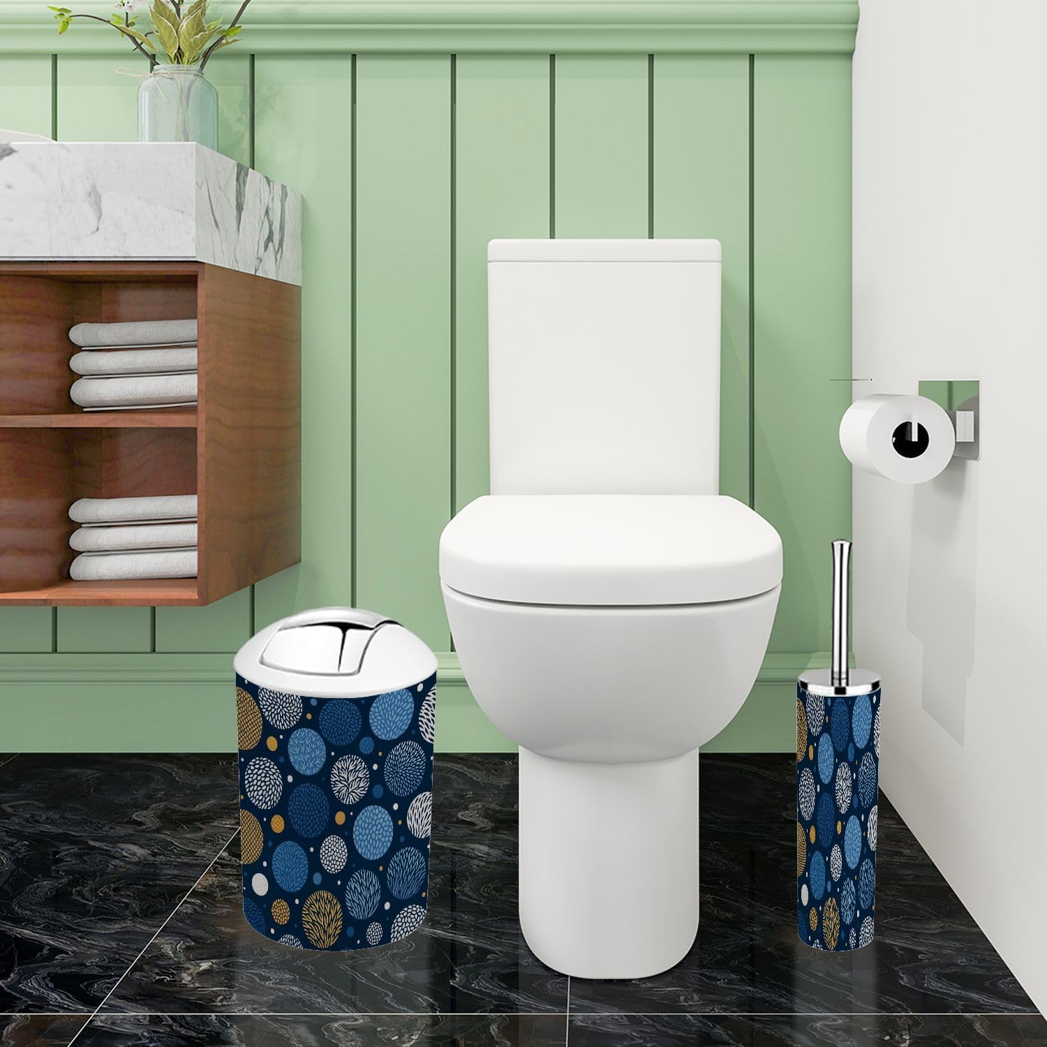 Boho Wild Animal Bathroom Accessories Set 6 Piece