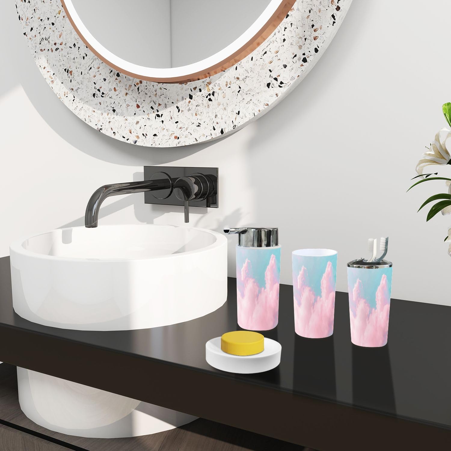 Boho Cloud Series 6 Piece Bathroom Accessory Set