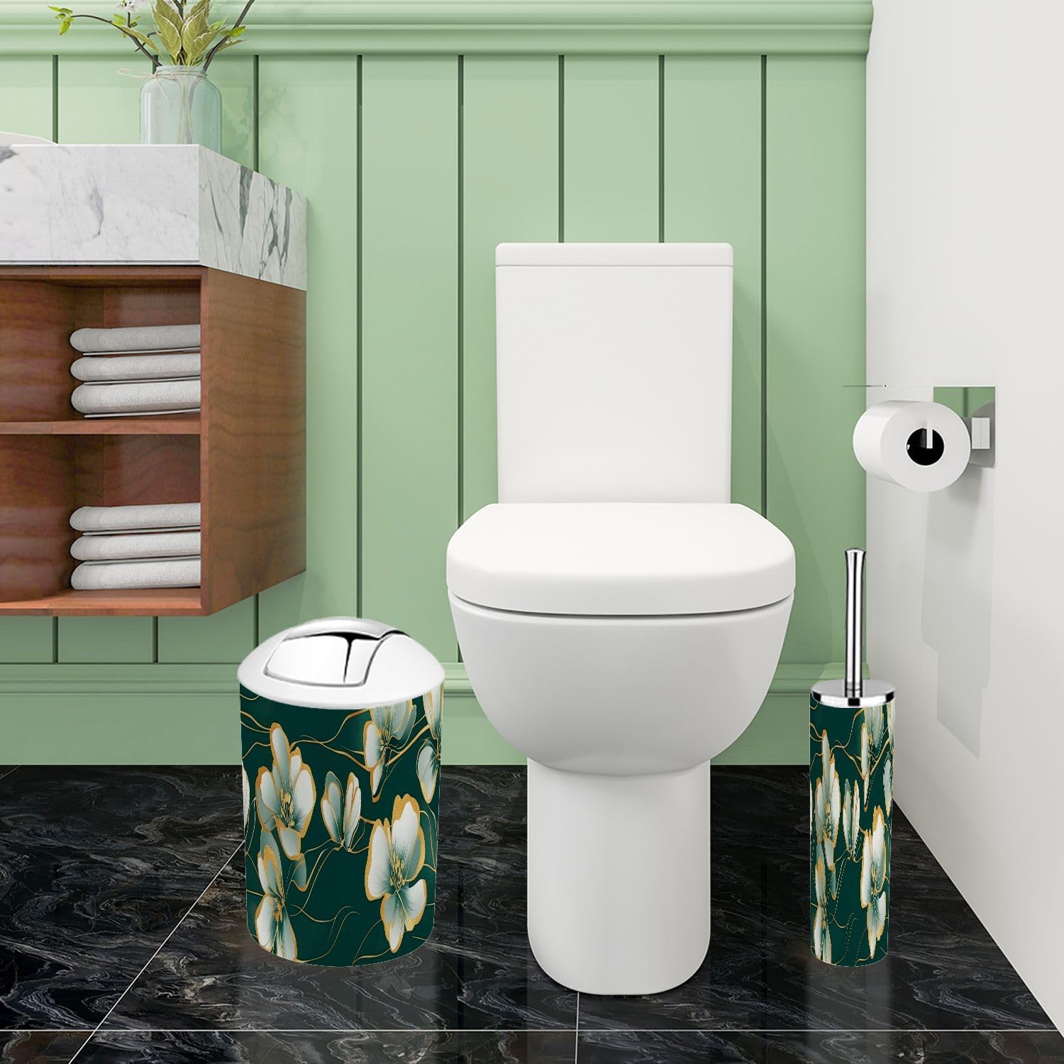 Boho Luxury Bathroom Accessory Set 6 Piece 1