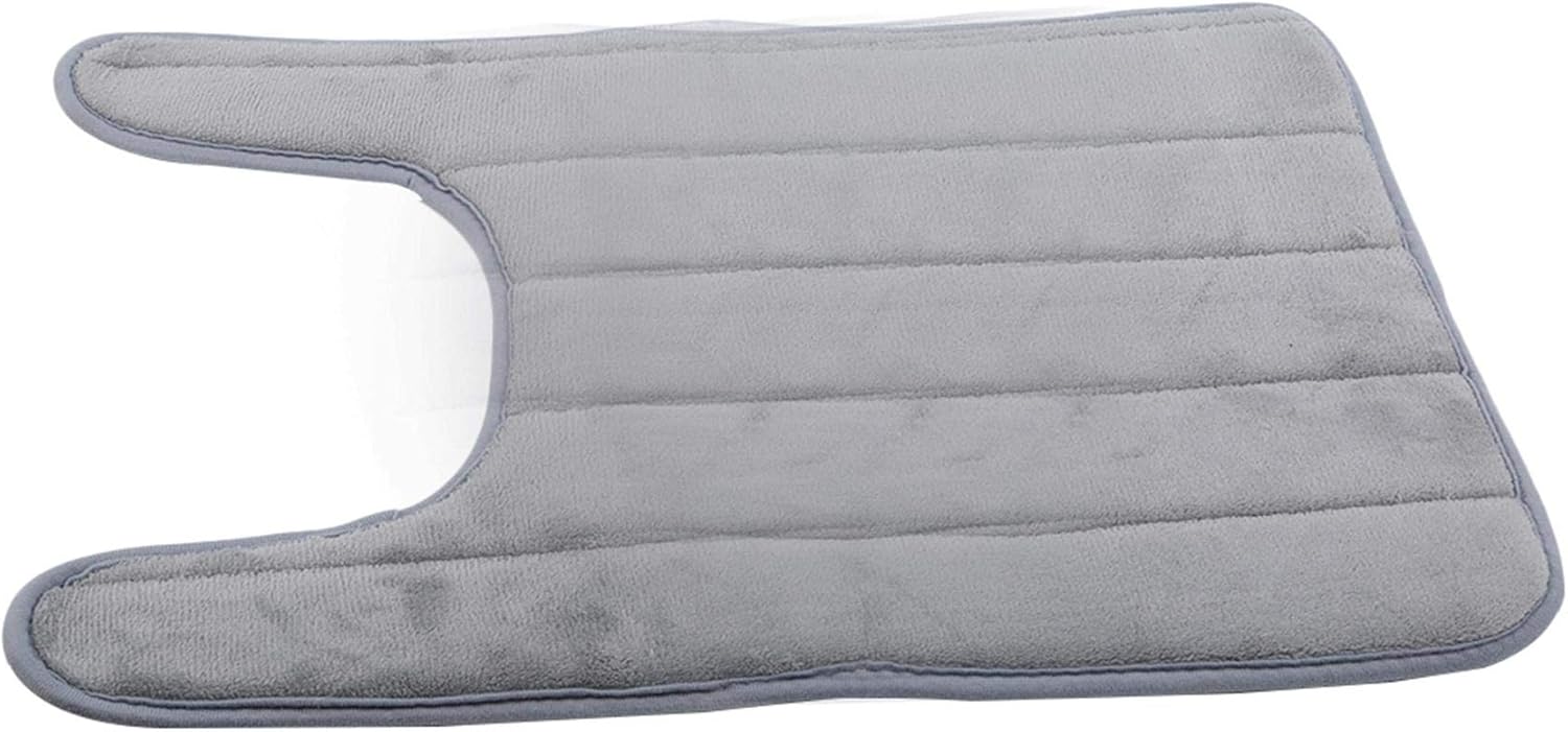 Essencedelight U Shaped Toilet Rug Velvet Bath Mat for Bathroom
