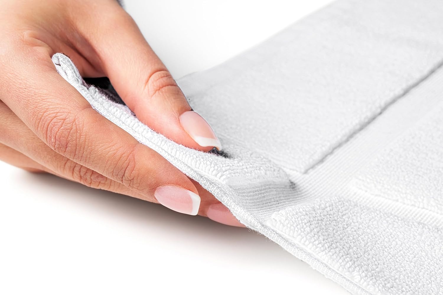 Ample Decor 2 Pack Cotton Bath Mats 34x20 White