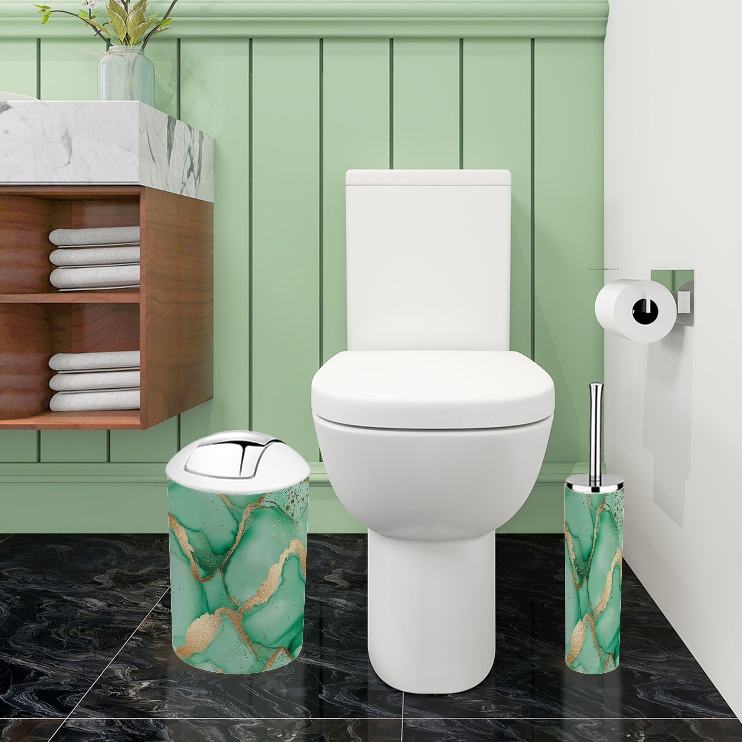 Boho Marble 6-Piece Bathroom Accessory Set