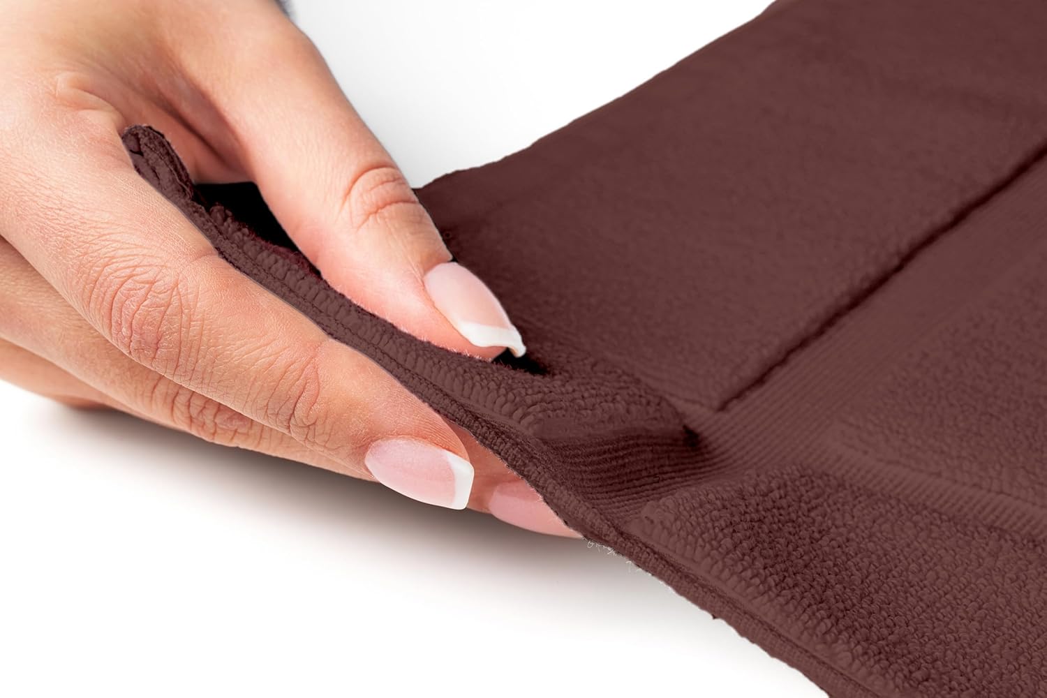 Ample Decor Cotton Bath Mats 2 Pack - Brown