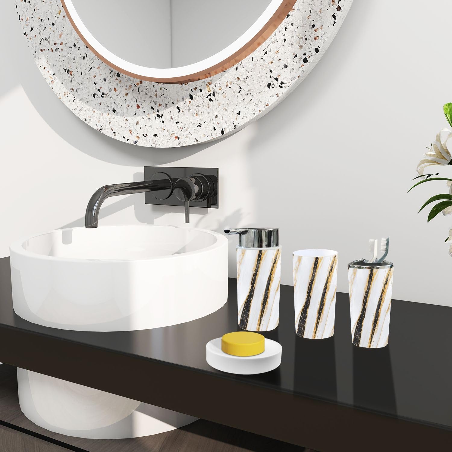 Boho Luxury 6-Piece Bathroom Accessory Set