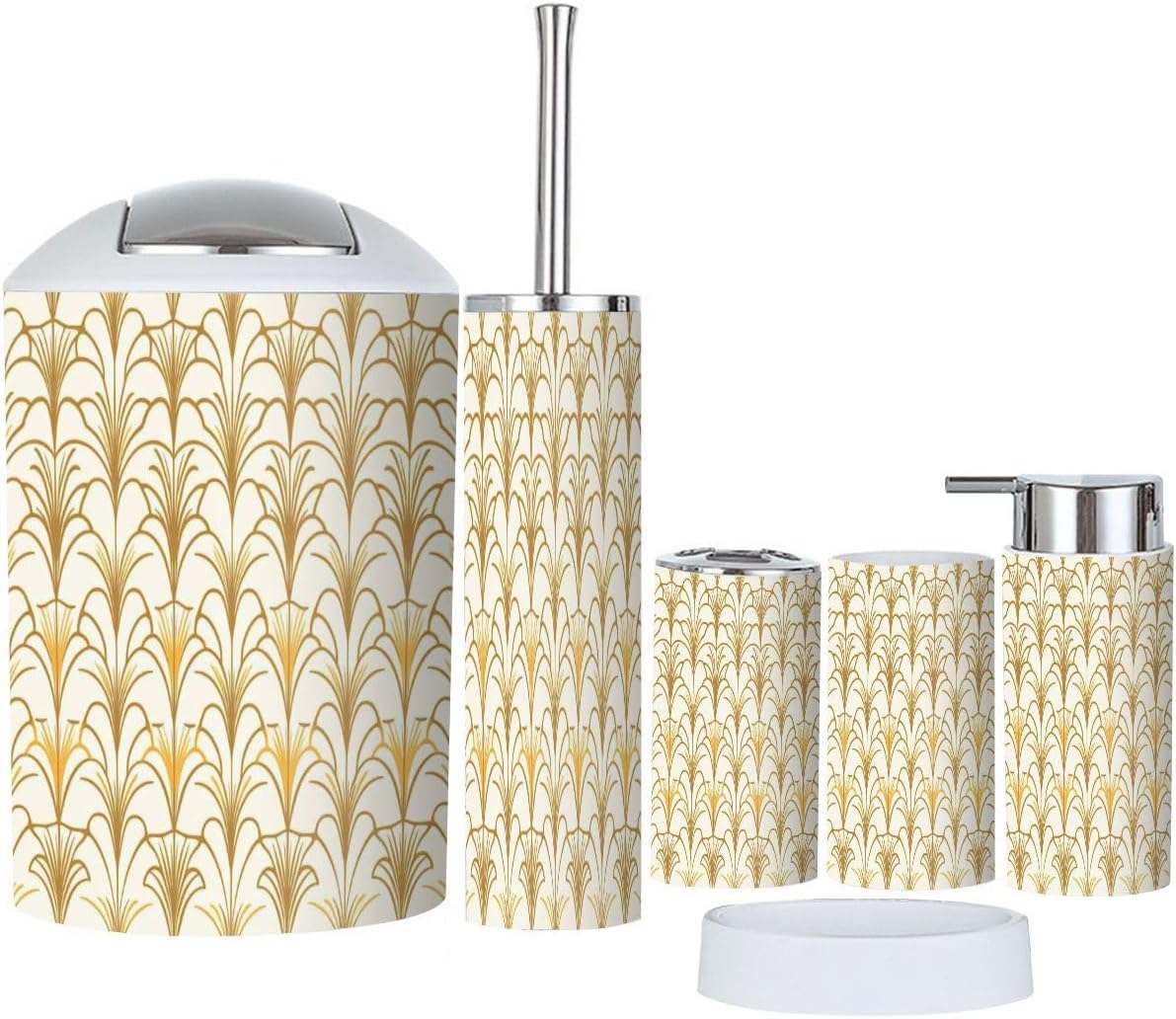TRANQDEHOM 6 Piece Boho Bathroom Accessories Set