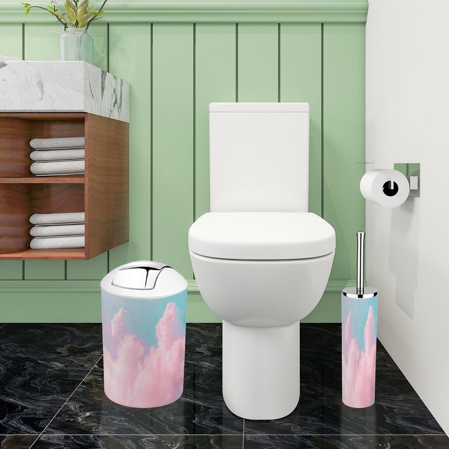 Boho Cloud Series 6 Piece Bathroom Accessory Set