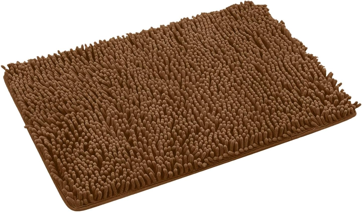 Pink Bath Rug 27x18 Non-Slip Shaggy Microfiber Plush