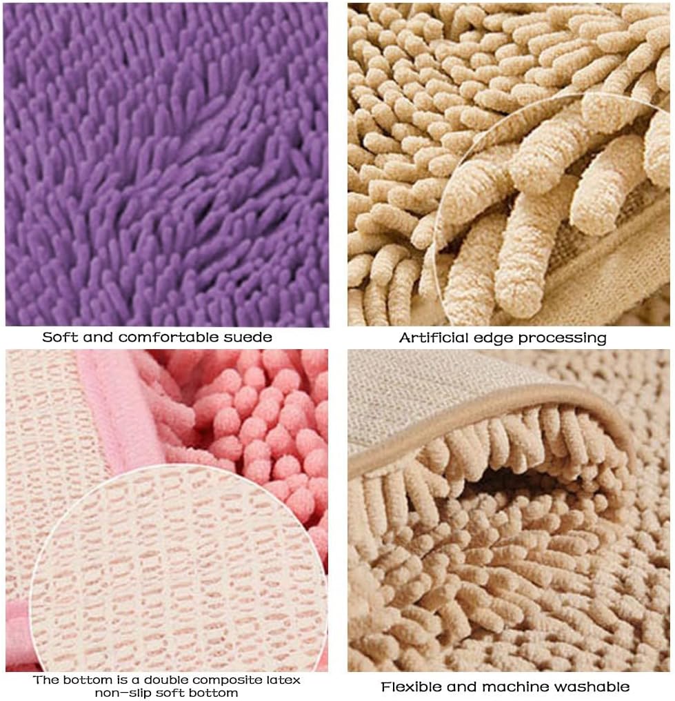 Gooddyiyukey Boho Bath Rug 27x18 Non-Slip Absorbent